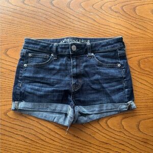 American Eagle Outfitters Hi-Rise Shortie Blue Jean Shorts Size 8